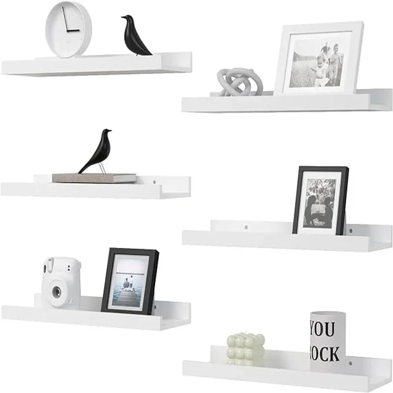 6 pieces wall hanging display white