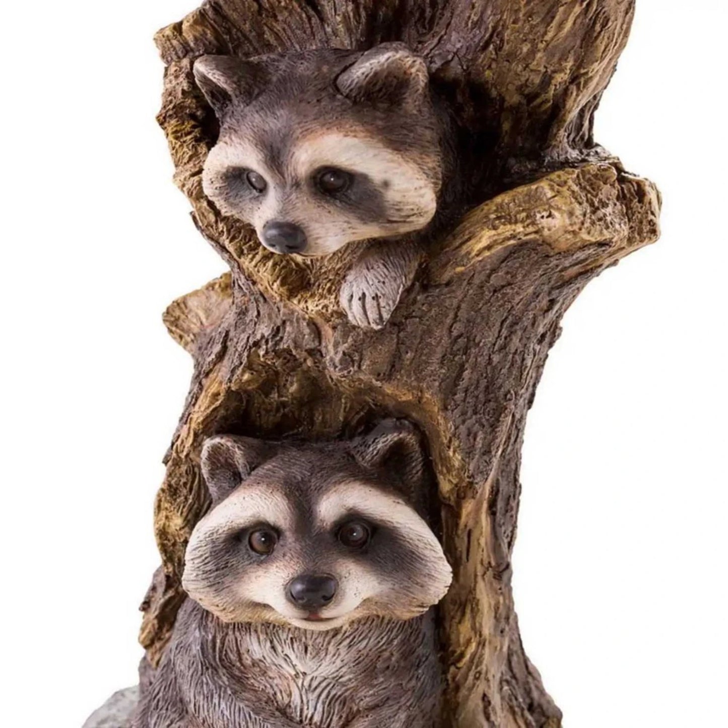 Resin Raccoon Birdbath, - Polyresin Antique Garden Bird Bath For Home Garden Yard