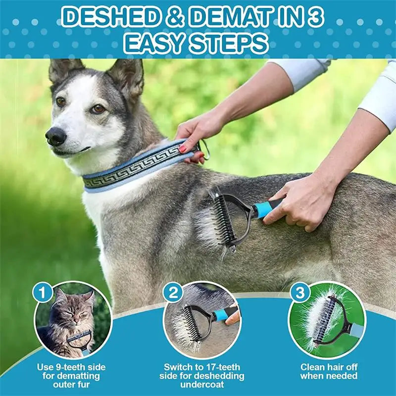 Professional Dog Brush - Pet Hair Remover -  Dog Grooming Comb Removes Hairs - Cats & Dogs Animal Hair BrushItems