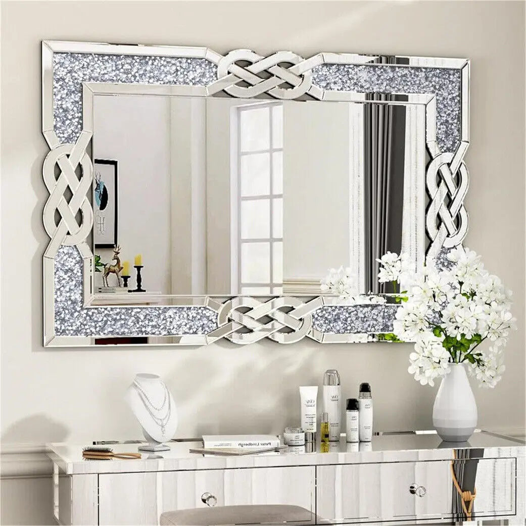 Rectangle Sparkling Decorative Wall Mirror