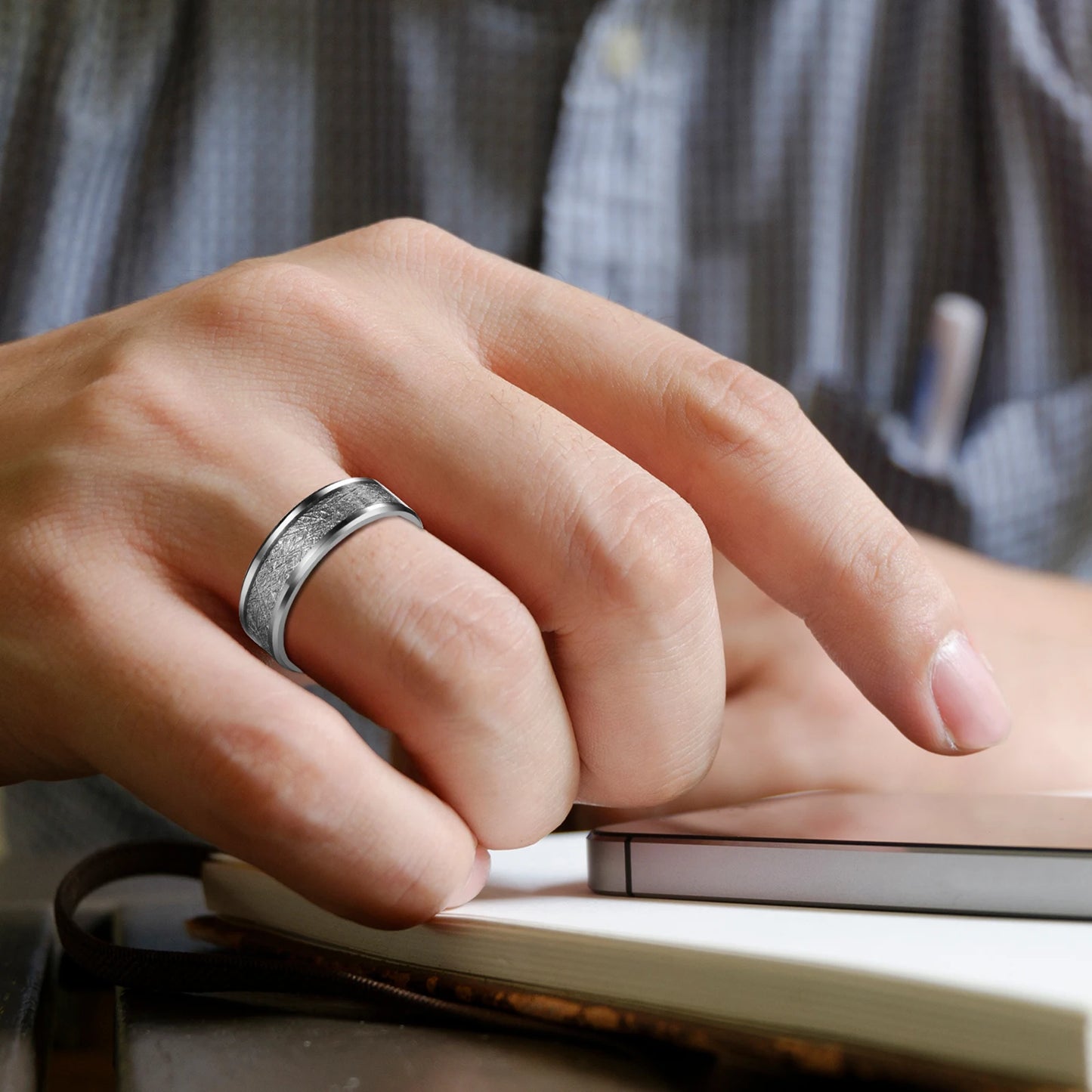 8mm Comfort Fit Classic Men's Tungsten Carbide Ring - Wedding Promise Band Men Wedding Promise Ring Valentine's Day Gift