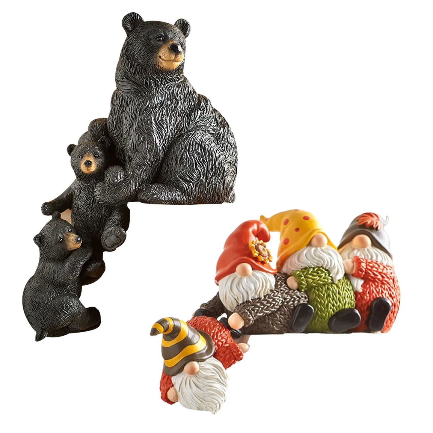 Christmas Decor Gnome Santa Claus - Polar Bear Black Bear Resin - Desktop Decoration For Home Party