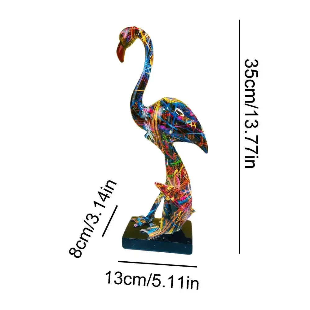 Modern Colorful French Flamingo Statue