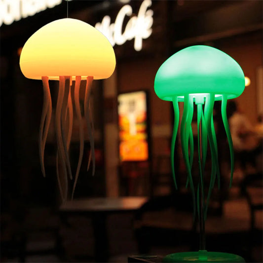 Flexible Tentacle  Cute Jellyfish Night Light -  Gradient Bedside Light - Voice Controlled  Lamp