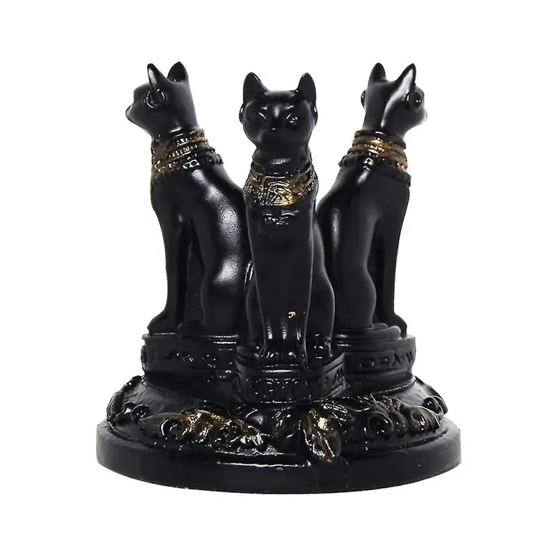 Egyptian Cat Statue - Crystal Sphere Ball Stand