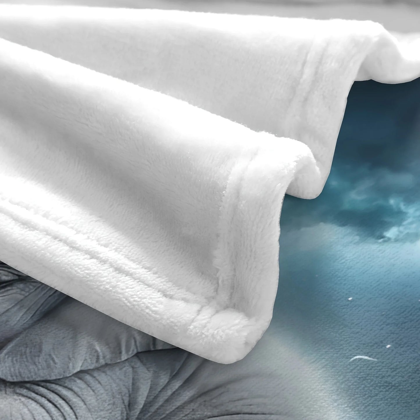 [Machine Washable Travel Blanket -  1pc Elephant Leaning On The Moon Sleeping