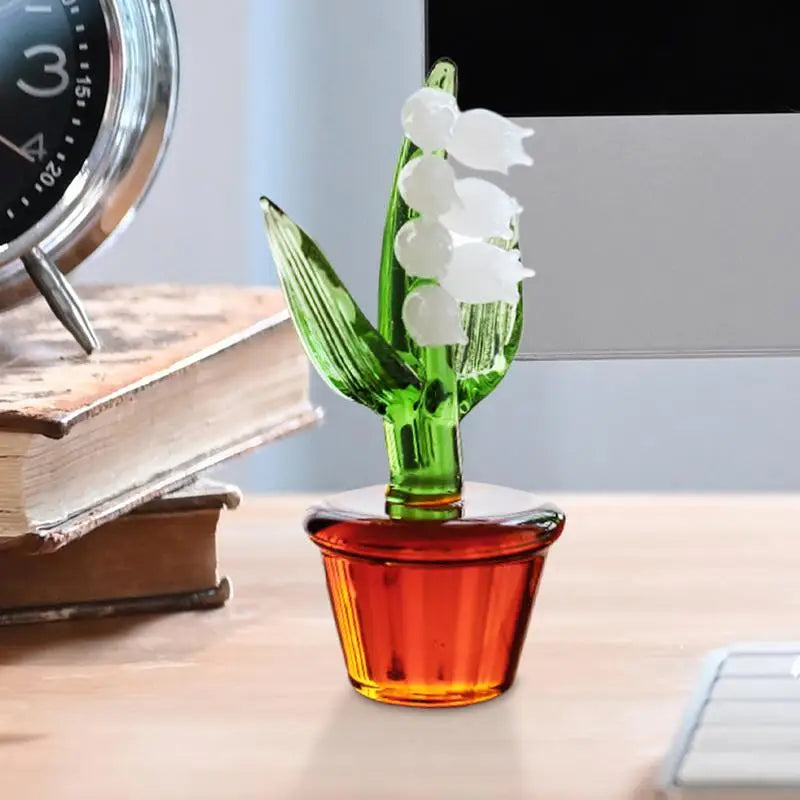 Lily Flower Figurine Ornament For Dressing Table, Desk