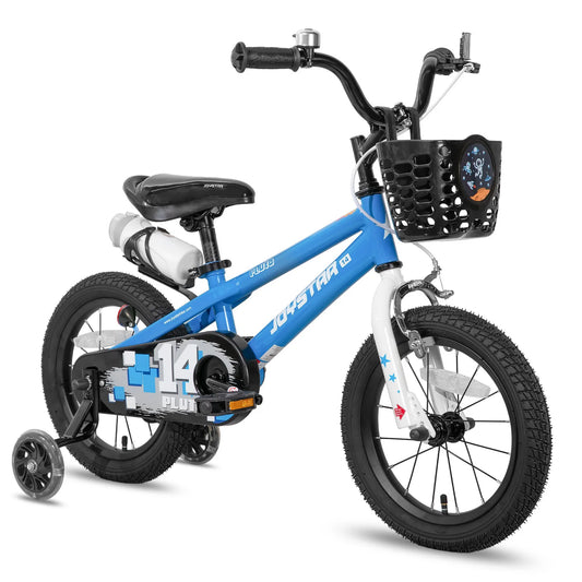 JOYSTAR 12 14 16 18 20 Inch Kids Bike with Light - Up Training Wheels,-  Bicycle for Boys Girls Age 3-12 Years