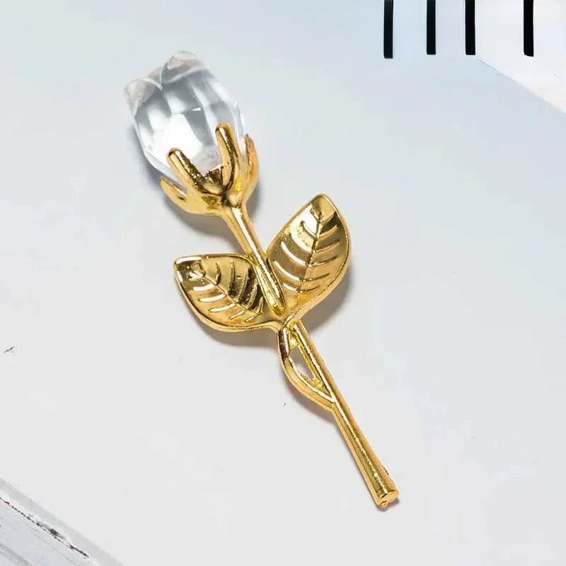 Artificial Flowers Craft Glass Crystal Rose