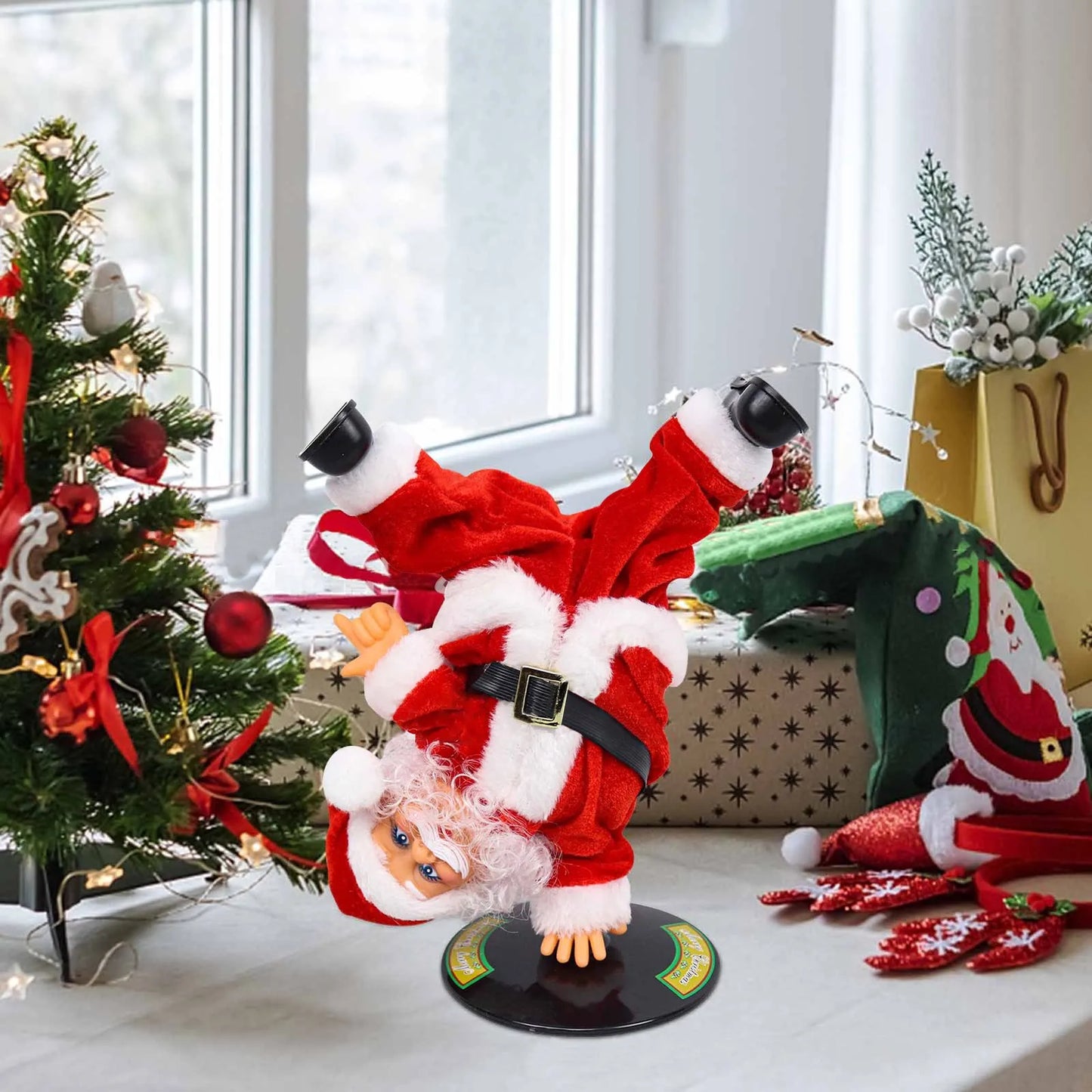 Creative Electric Handstand Santa Claus Doll With Music