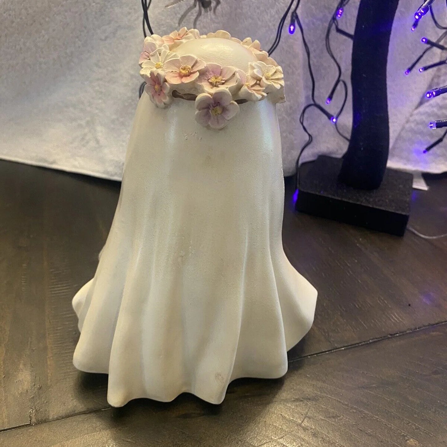 Halloween Ghost Walking Dog Statue