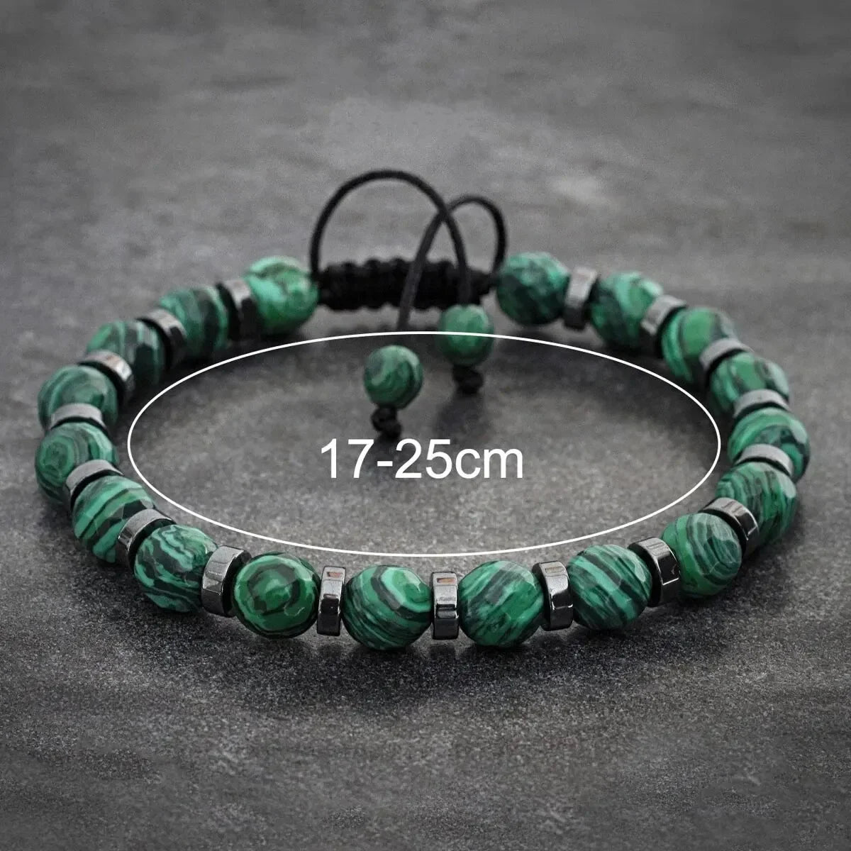 4 Styles Fashionable Malachite Bracelet, - Natural Stone Beads Bracelet for Men and Women