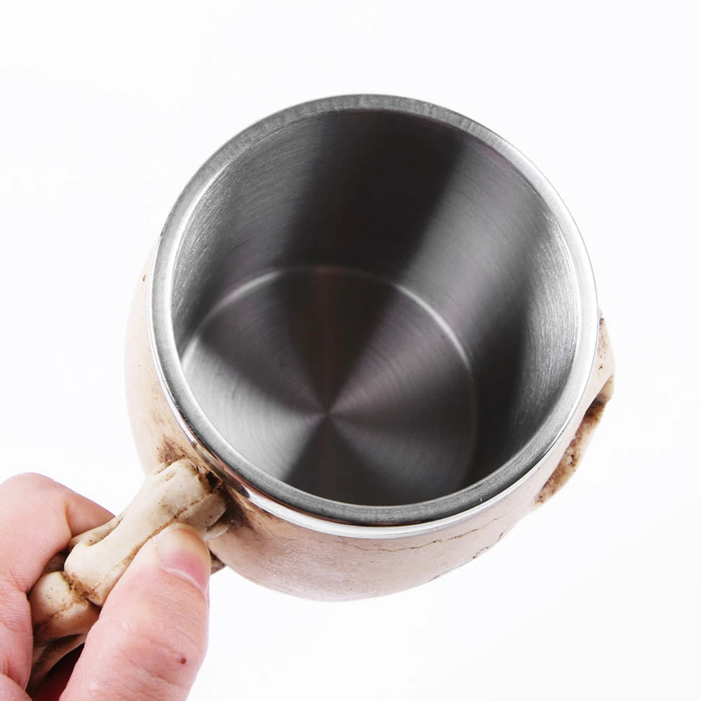 Resin Skull Retro  Glass