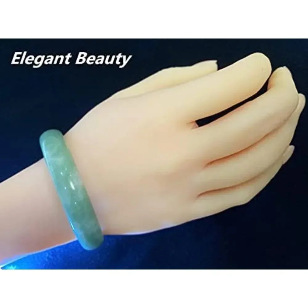 Natural Jade Bangle Bracelet for Women -  Classcial Retro Chinese Style Hand Jade Bracelets