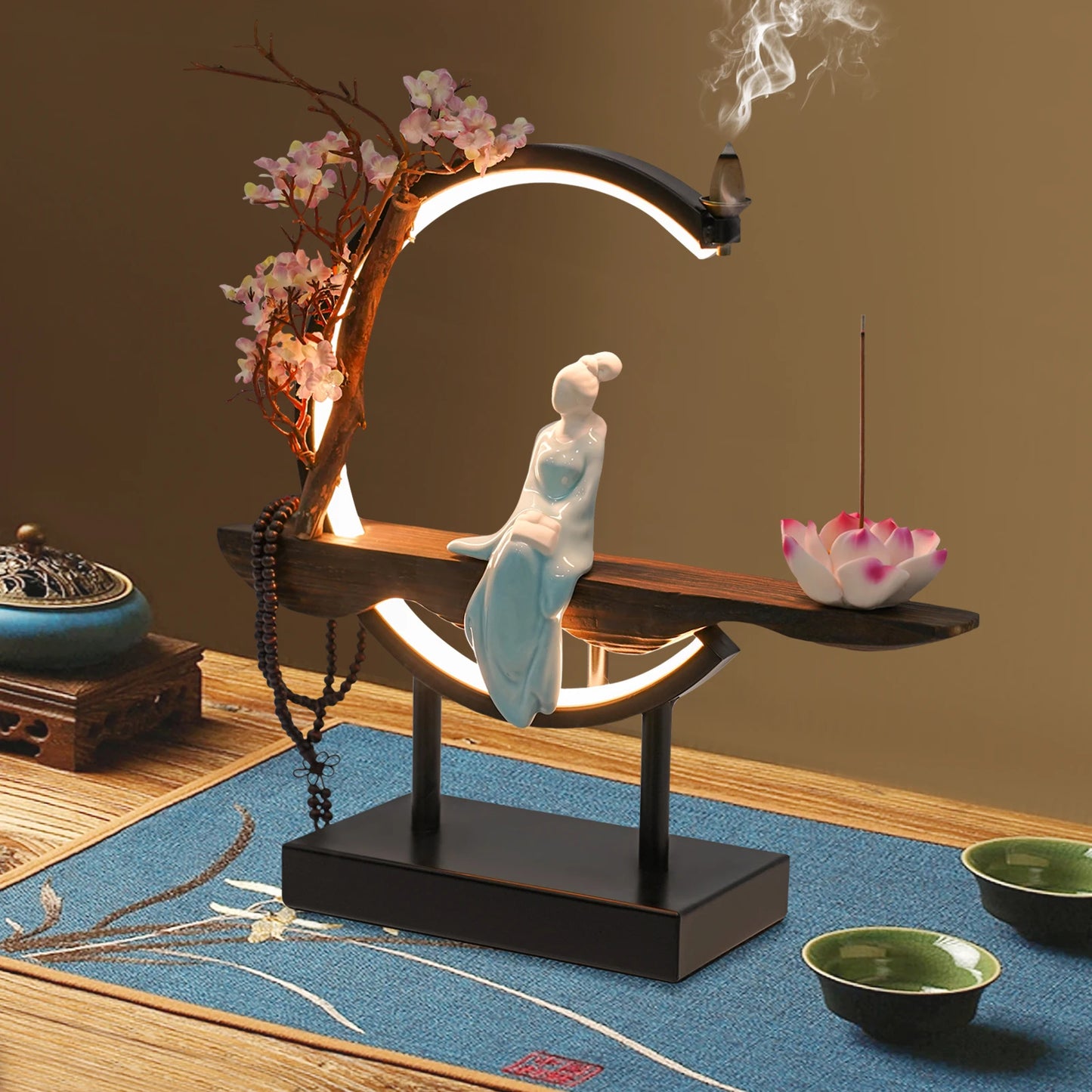 New Chinese Style Zen Meditation Incense Burner Set