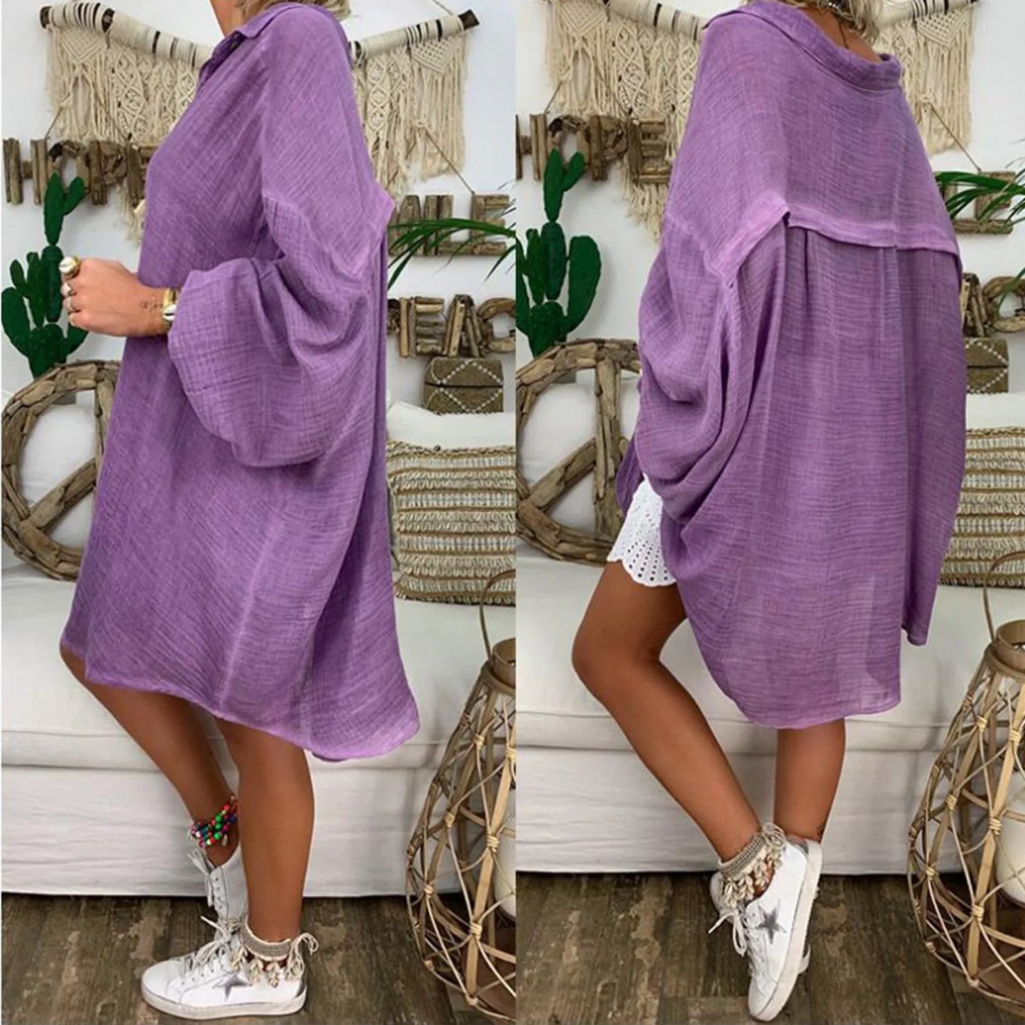 Loose Linen Shirts for Women