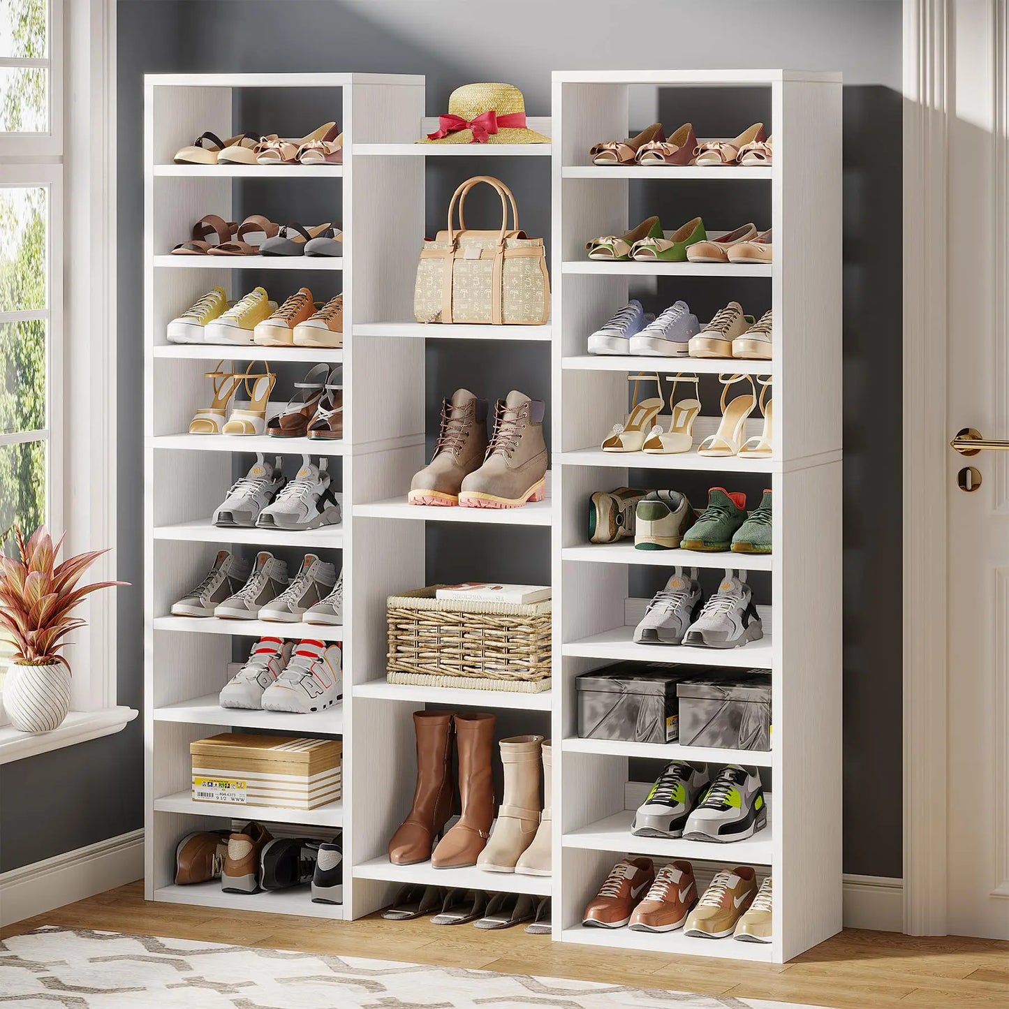 14-Tier Shoe Rack, Freestanding 46 Pairs
