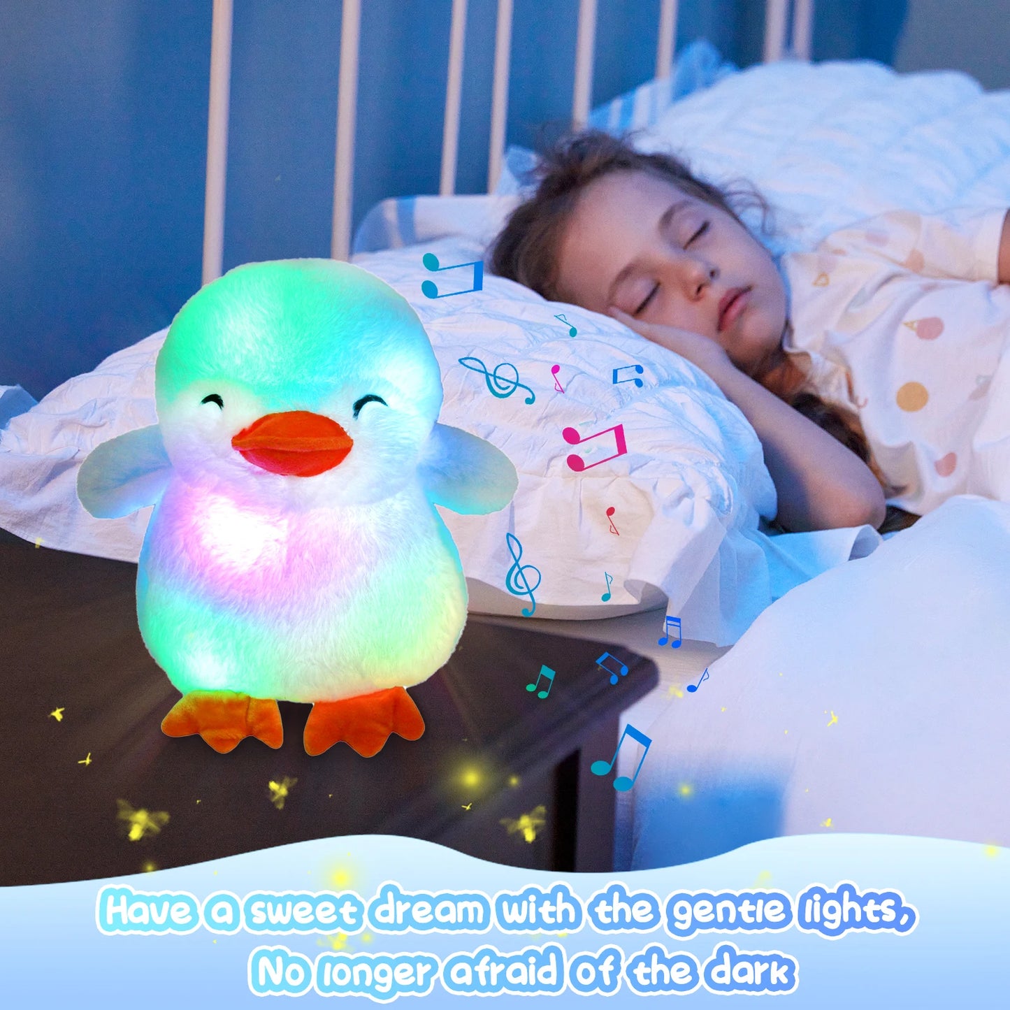 Glowing Penguin Plush Toy, = Cute Soft Glowing Stuffed Animal,