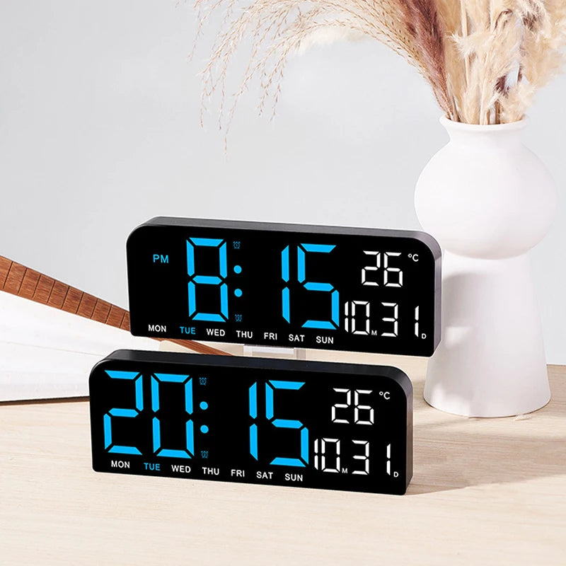 TIMESS Digital Alarm Clock with Large Display,  Temperature & Date Display, Silent USB-Powered Clock