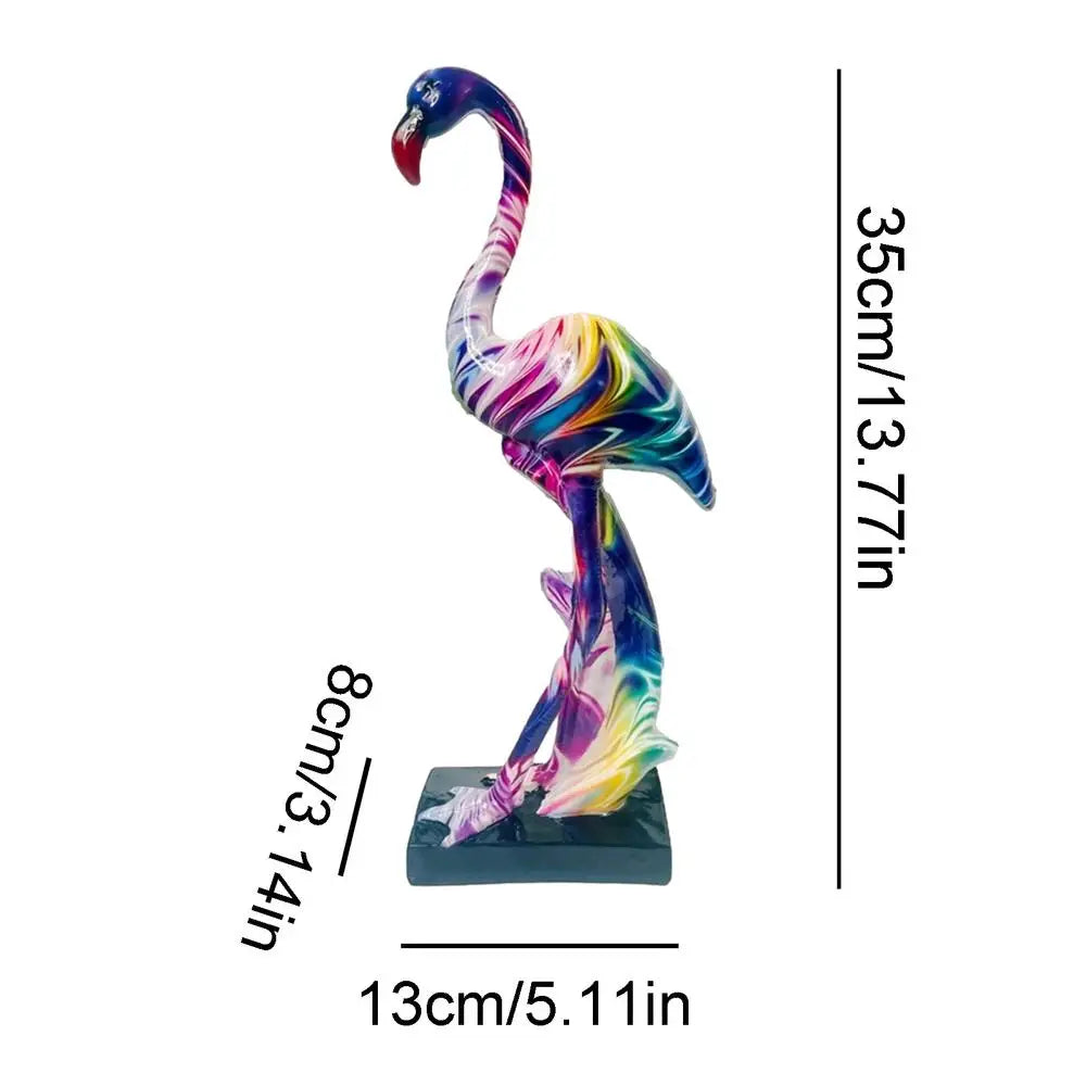 Modern Colorful French Flamingo Statue