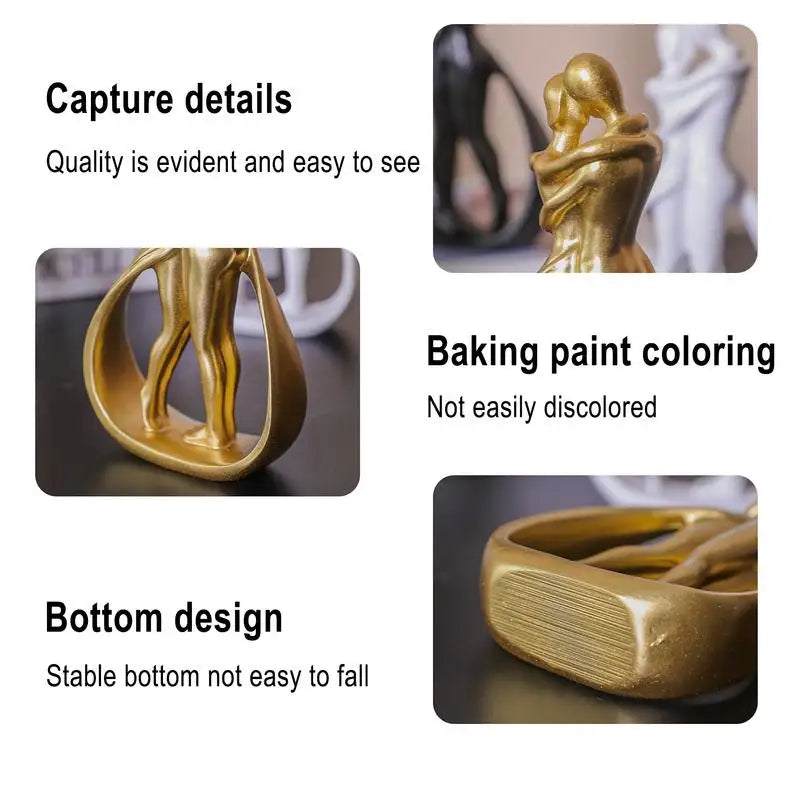 Abstract Figurine Folk Art - Living Room Decoration Home Couple Sculpture Decorative Table Ornaments Bedroom Decor Interior Statue