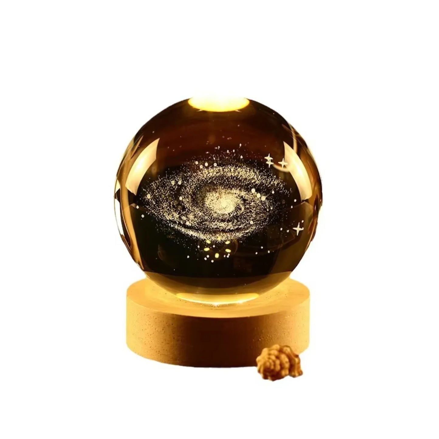 Christmas Decorations - Luxury personalized glass crystal ball with wooden base